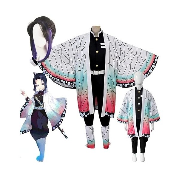 Anime Cosplay Demon Slayer Kochou Shinobu Costumes Kimetsu no Yaiba Cosplay Costume Wig Women Kimono Halloween Christmas Suit