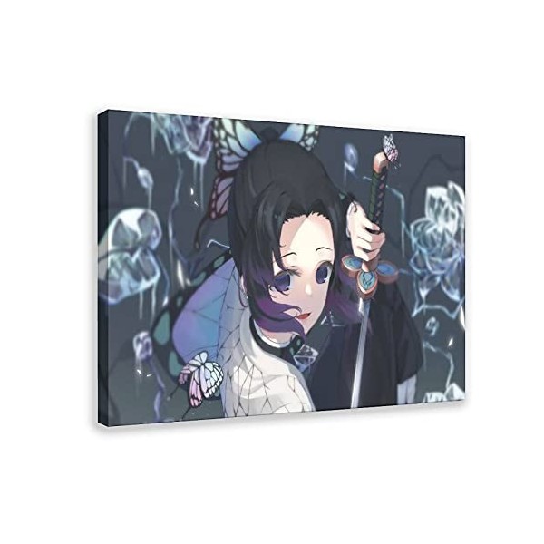 Poster de lanimé Demon Slayer Kochou Shinobu 3 - Décoration murale - Cadre : 40 x 60 cm