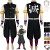 WOUND Costume de cosplay Demon-Slayer,Personnages danime Uzui Tengen veste manteau tenues avec perruque,Robe kimono de cospl