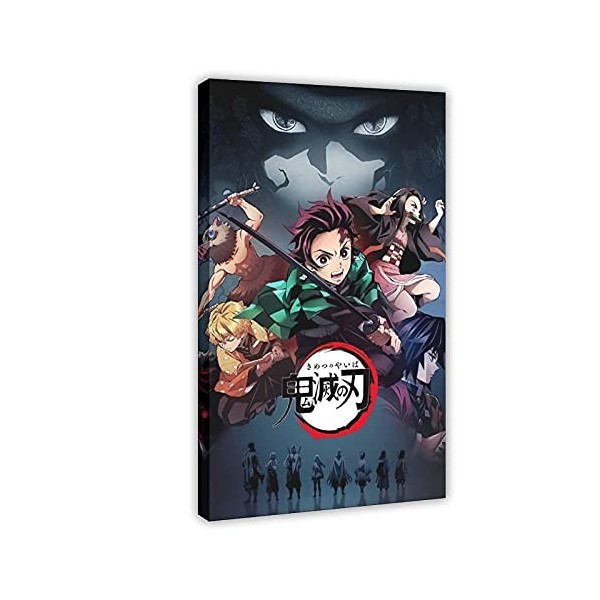 Poster sur toile Demon Slayer Anime 08 pour chambre à coucher, sport, paysage, décoration de bureau, cadre cadeau : 40 × 60 c