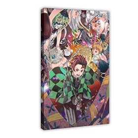 Affiche de lanimé Demon Slayer 04 - Décoration murale - Pour salon, chambre à coucher - Cadre : 40 x 60 cm
