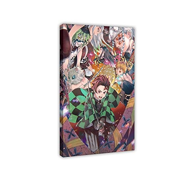 Affiche de lanimé Demon Slayer 04 - Décoration murale - Pour salon, chambre à coucher - Cadre : 40 x 60 cm