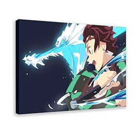 Poster sur toile Demon Slayer Kamado Tanjirō Anime Poster 04 Décoration murale pour salon chambre à coucher Cadre 40 × 60 cm
