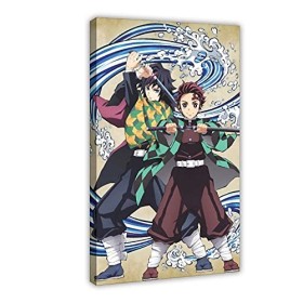 Poster de démon Slayer 05 4 sur toile pour décoration murale de salon, chambre à coucher 40 × 60 cm