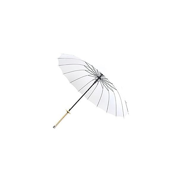 BJSBJD Parapluie Coupe-Vent pour Demon Slayer Agatsuma Zenitsu, COS Parapluie à Manche Long Katana Parasol Extérieur Coupe-Ve