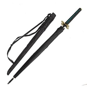 BJSBJD Parapluie Coupe-Vent pour Demon Slayer Tokitou Muichirou, COS Parapluie à Manche Long Katana Parasol extérieur Coupe-V
