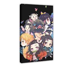 Poster sur toile Demon Slayer Anime Décoration de chambre à coucher Sport Paysage Bureau Décor Cadeau 40 × 60 cm