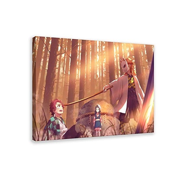 Poster sur toile Demon Slayer Anime 04 pour chambre à coucher, sport, paysage, décoration de bureau, cadre cadeau : 40 × 60 c
