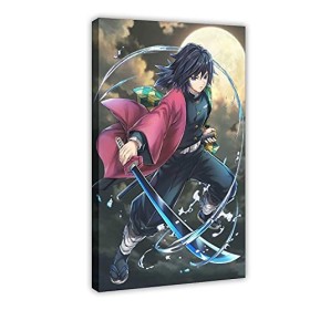 Affiche de lanimé Demon Slayer 05 sur toile pour décoration de salon, chambre à coucher, cadre : 40 × 60 cm