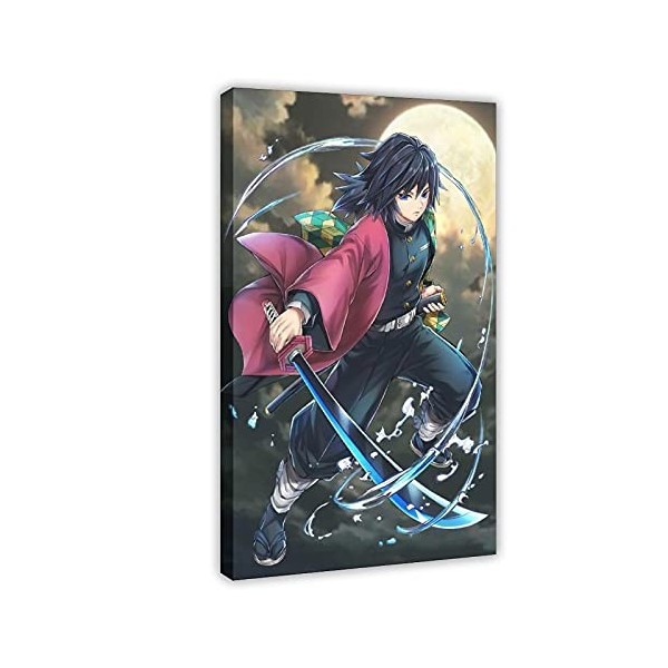 Affiche de lanimé Demon Slayer 05 sur toile pour décoration de salon, chambre à coucher, cadre : 40 × 60 cm