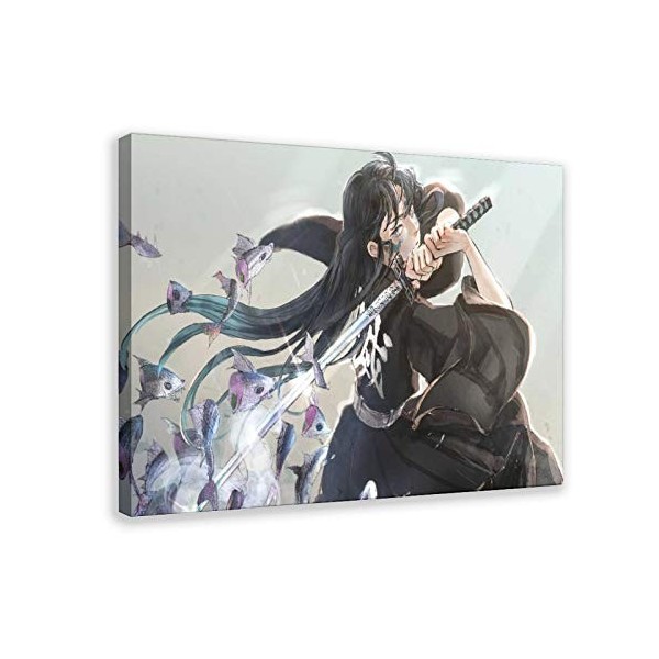 Poster de démon Slayer Tokitou Muichirou 2 sur toile pour décoration murale de salon, chambre à coucher, cadre : 40 × 60 cm