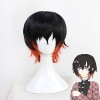 Demon Slayer Kimetsu No Yaiba Nezuko Kamado Cosplay perruques noir Orange résistant à la chaleur synthétique perruque de chev
