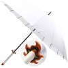 ILAMRA pour Anime Cosplay Parapluie Demon Slayer Agatsuma Zenitsu Edition16 Bones Coupe-Vent Imperméable Soleil Pluie Paraplu