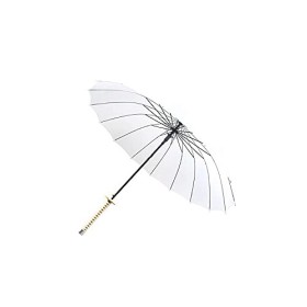 HUVE Parapluie Parasol pour Demon Slayer Agatsuma Zenitsu, Long Manche Personnalité Créative Parapluie Droit Samouraï, Coupe-