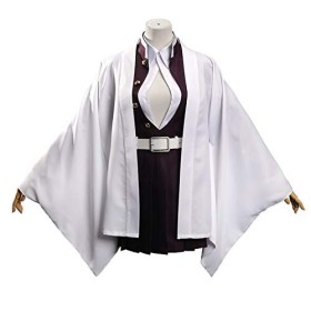 Anime Demon Slayer Kimetsu no Yaiba Kanroji Mitsuri Women Uniform Cosplay Costume Kimono Halloween Party Dress With Wig S Uni