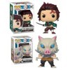 Funko Name A Better Slayer - Demon Slayer Pop ! Animation Bundle : Tanjiro Kamado 867 + Inosuke Hashibira 870 2 Pop! 