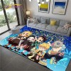 YZGAH Demon Slayer Imprimé Tapis De Salle De Bain Dessin Animé Imprimé Tapis De Sol De Porte Antidérapant G7307 120X160Cm