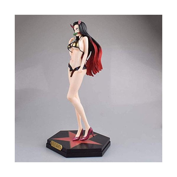 CCHHQ Statue de lanime Demon Slayer Jolie fille maillot de bain Kamado Nezuko environ 34 cm