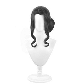 Demon Slayer Kimetsu No Yaiba Kibutsuji Muzan Cosplay perruque femmes noires bouclés haute température Fiber cheveux perruque