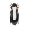 Daki Anime démon Slayer Kimetsu No Yaiba longue noir Cosplay résistant à la chaleur synthétique cheveux Cosplay perruque + pe