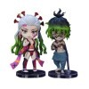 LYOUAE Figurine Anime 2PCS Demon Slayer Figurines Daki et Giyuutarou Anime Personnage Poupée PVC Modèle Collection Bureau Déc