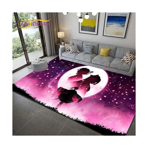 YZGAH Demon Slayer Imprimé Tapis De Salle De Bain Dessin Animé Imprimé Tapis De Sol De Porte Antidérapant G8378 120X160Cm