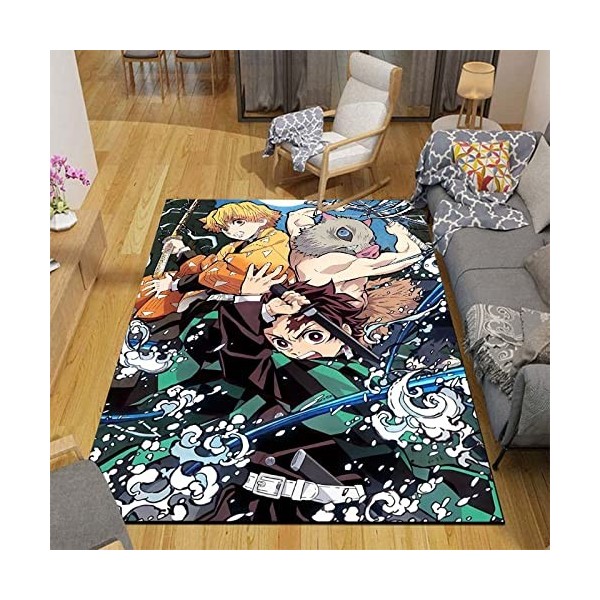 Demon Slayer 3D Print Carpet Outdoor Rug Kids Bedroom Kitchen Rugs Floor Mat Living Room Anime Cartoon Floor Carpet 120x160cm