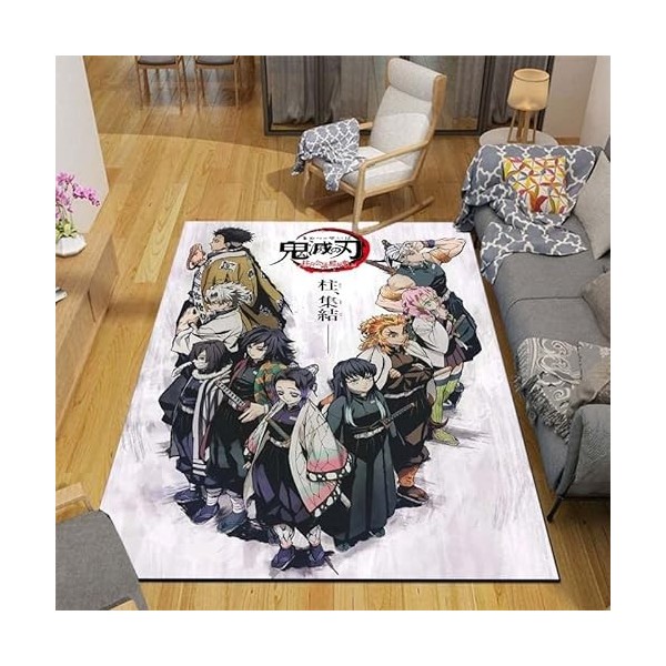Demon Slayer 3D Print Carpet Outdoor Rug Kids Bedroom Kitchen Rugs Floor Mat Living Room Anime Cartoon Floor Carpet 120x160cm
