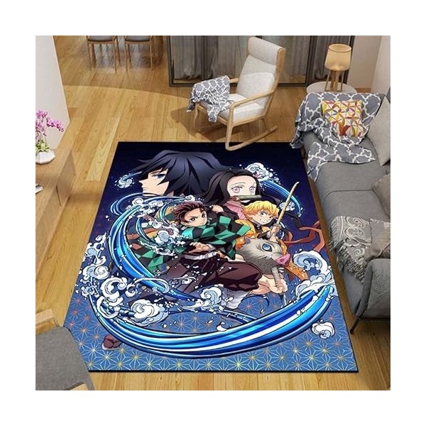 Demon Slayer 3D Print Carpet Outdoor Rug Kids Bedroom Kitchen Rugs Floor Mat Living Room Anime Cartoon Floor Carpet 120x160cm