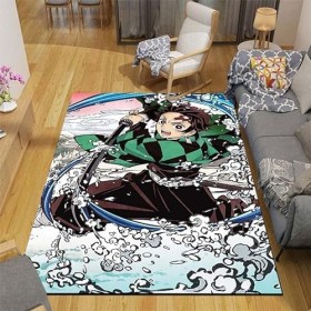 Demon Slayer 3D Print Carpet Outdoor Rug Kids Bedroom Kitchen Rugs Floor Mat Living Room Anime Cartoon Floor Carpet 120x160cm