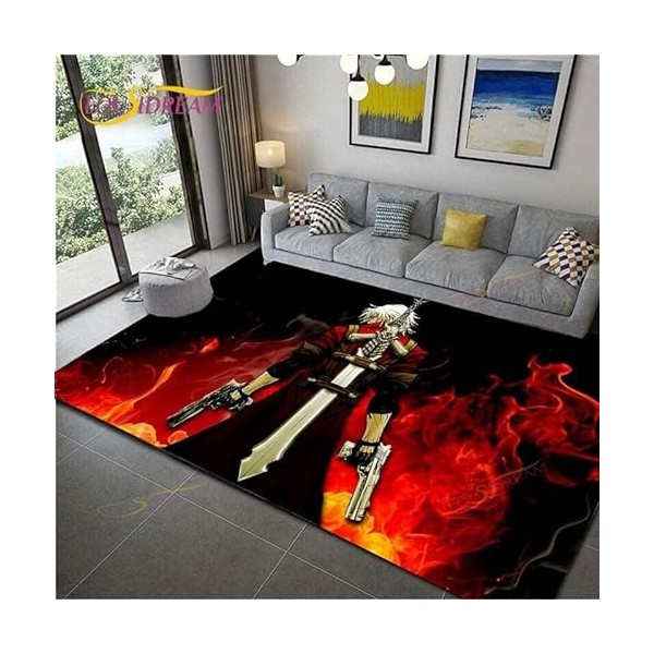 YZGAH Demon Slayer Imprimé Tapis De Salle De Bain Dessin Animé Imprimé Tapis De Sol De Porte Antidérapant G4022 120X160Cm