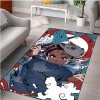 YZGAH Demon Slayer 3D Imprimé Tapis De Sol Grand Doux Flanelle Intérieur Salon Anime Rôle Tapis pour Adultes I5075 120X160Cm