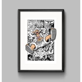 Generico BAZAVERSE - RUFY LUFFY GEAR 5 A4 Poster PROPAGANDA ANIME MANGA Dessin animé - Peintures, Cadres, Collection, Poste