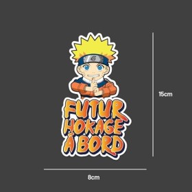 Sticker voiture futur hokage 8x15cm vinyle haute qualité, bébé à bord manga, autocollant voiture, sticker voiture manga