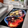 YZGAH Demon Slayer 3D Imprimé Tapis De Sol Grand Doux Flanelle Intérieur Salon Anime Rôle Tapis pour Adultes I6461 120X160Cm