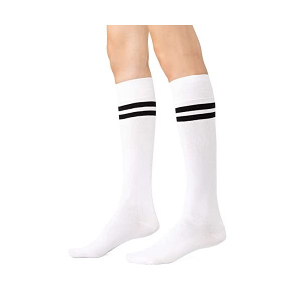 STEVEN Chaussettes Hautes pour Femme I I Le Mi-bas en Coton pour Dame I Chaussettes Longues Décontractées ou Officielles pour