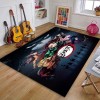 YZGAH Demon Slayer 3D Imprimé Tapis De Sol Grand Doux Flanelle Intérieur Salon Anime Rôle Tapis pour Adultes I2411 120X160Cm