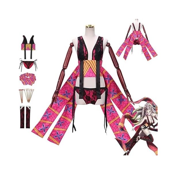 Costume de cosplay Anime Kimetsu No Yaiba Daki pour femmes et filles, ensemble complet de coiffure kimono Demon Slayer, unifo