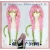 Demon Slayer Kanroji Mitsuri Cosplay perruque Kimetsu No Yaiba Costume Long rose mixte vert tresse partie postiche + casquett