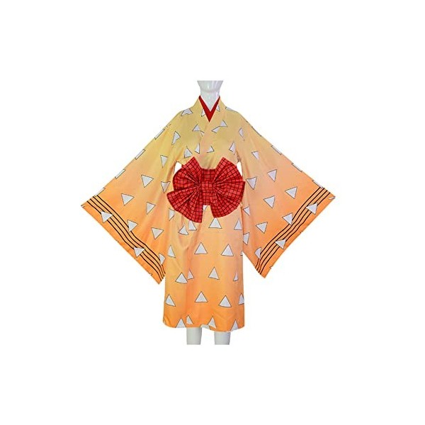 SFWXCOS Demon Slayer Cosplay Kimono Tanjirou,Zenitsu,Inosuke,Costume de Cosplay Manga Japonaise,Uniforme Halloween Carnaval