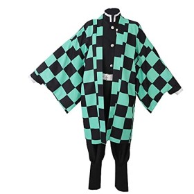 ULLAA Robe japonaise photographie Cosplay Costume démon Slayer Kamado Tanjirou Anime quotidien décontracté Kimono costumes fa