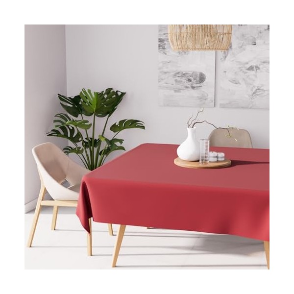 Soleil docre, Alix Nappe carrée anti-tâches, Polyester, Bleu celadon, 140x140 cm