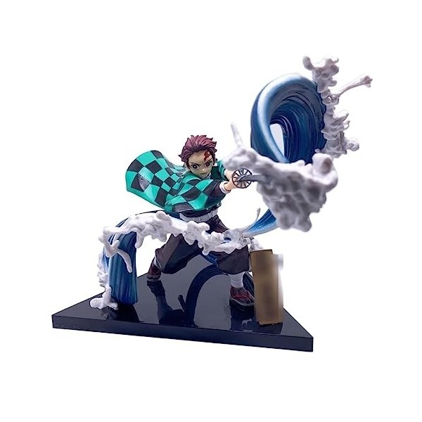 LYOUAE Figurine Anime Démon Slayer Kamado Tanjirou Purgatory Triangle Base Anime Figure PVC Modèle Collection Bureau Décorati