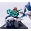 LYOUAE Figurine Anime Démon Slayer Kamado Tanjirou Purgatory Triangle Base Anime Figure PVC Modèle Collection Bureau Décorati