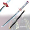 AGENCO Épée De Samouraï Tomioka Giyuu Demon Slayer Cosplay Épée en Bois Faite À La Main Épée Katana pour Les Amoureux De Lan