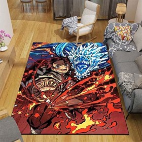Demon Slayer 3D Print Carpet Outdoor Rug Kids Bedroom Kitchen Rugs Floor Mat Living Room Anime Cartoon Floor Carpet 120x160cm