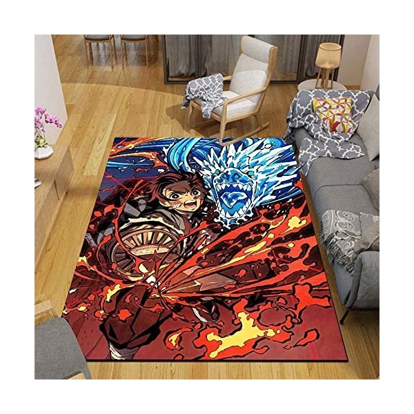 Demon Slayer 3D Print Carpet Outdoor Rug Kids Bedroom Kitchen Rugs Floor Mat Living Room Anime Cartoon Floor Carpet 120x160cm