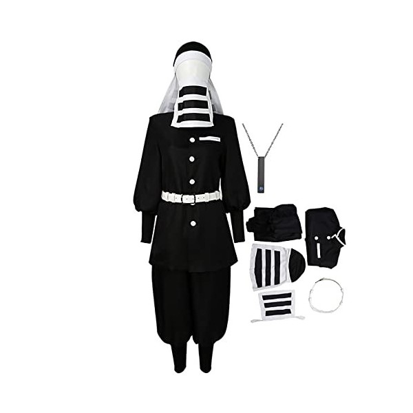 Anime Demon Slayer Goto Cosplay Vêtements Uniforme Avec Collier Déguisement De Carnaval Dhalloween pour Adultes Convient pou