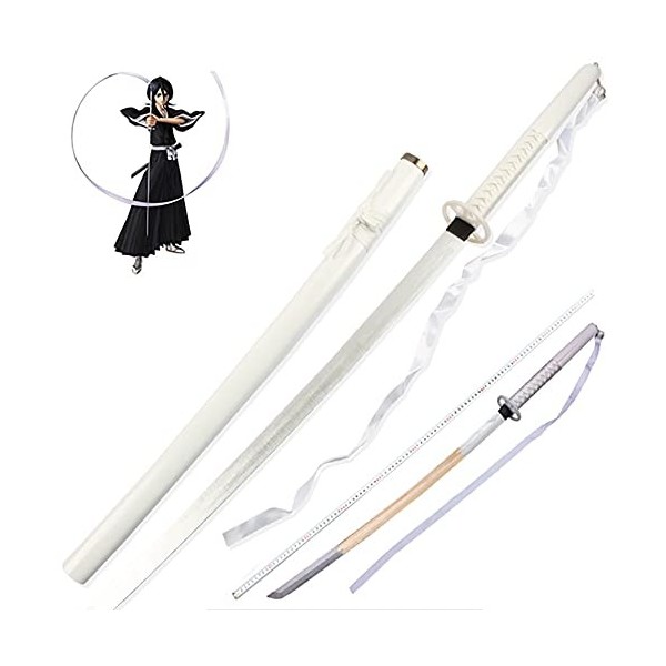 WANHUI ÉPéE en Bois, Kuchiki Rukia éPéE Anime Cosplay, Zanpakutou éPéE, Replique éPéE Katana, Jouets pour Enfants, ModèLe éPé