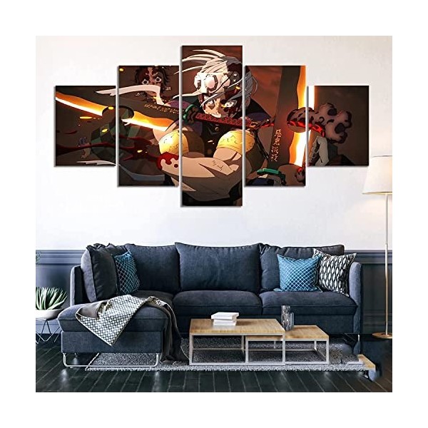 TANOHA Canvas Imprime modulaire dart Mural Autocollants muraux 5 peintures murales imprimées sur Toile peignant laffiche Ab